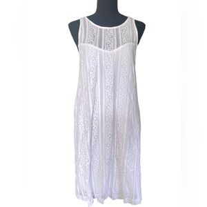NWT Abercrombie & Fitch White Lace Lined Sleeveless Dress Size Large